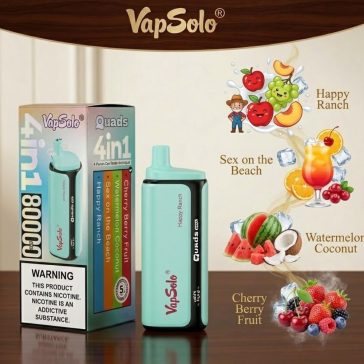   VapSolo Quads 80K /Happy Ranch/Sex on the Beach/Watermelon Coconut/Cherry Berry Fruit/  5%